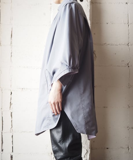 Reversible Stand Collar Cape Coat BLPI
