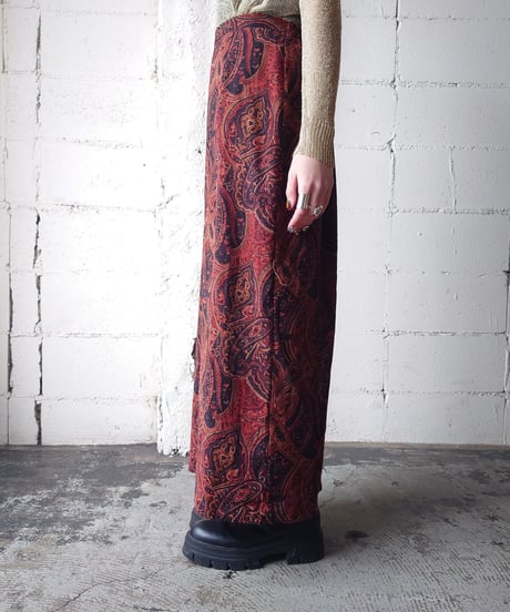 Paisley Pattern Tight Skirt BKBR