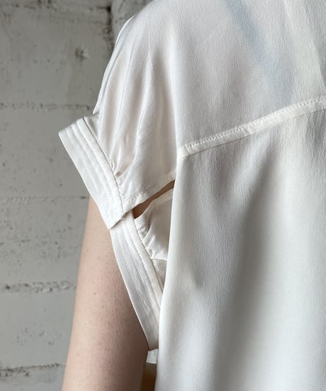 Front Drape French Sleeve Blouse IV