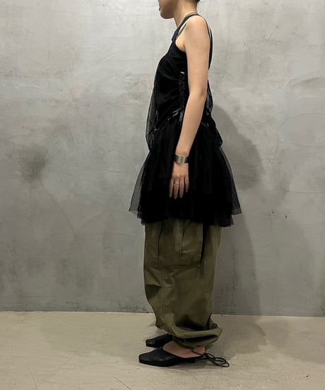 REMAKE Tulle Gather Camisole/Skirt BK