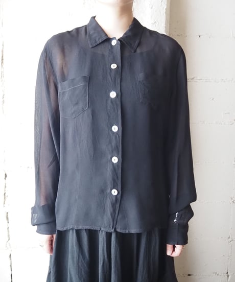 Seethrough L/S Shirt BK