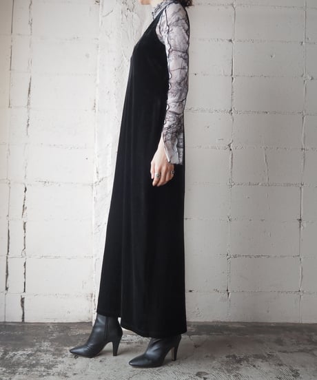 Velour Sleeveless Dress BK