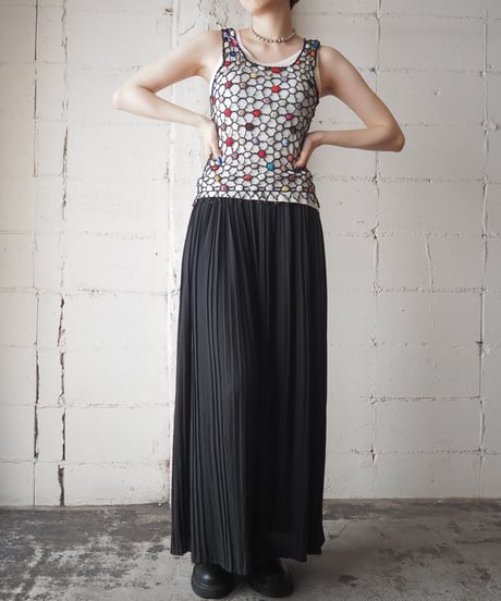 Colorful Crochet Sleeveless Tops BK