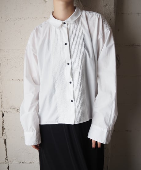 J.CREW Pintuck Cotton Shirt WH