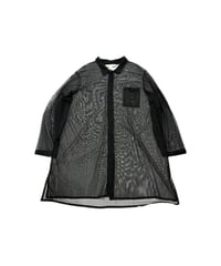L/S Sheer Shirt Dress BK