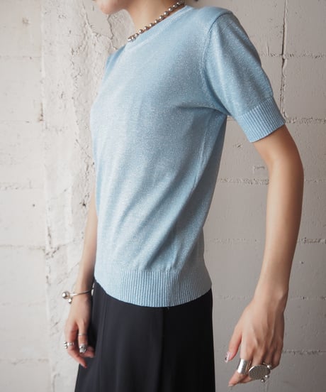 Lame Mix Short Sleeve Knit LBL