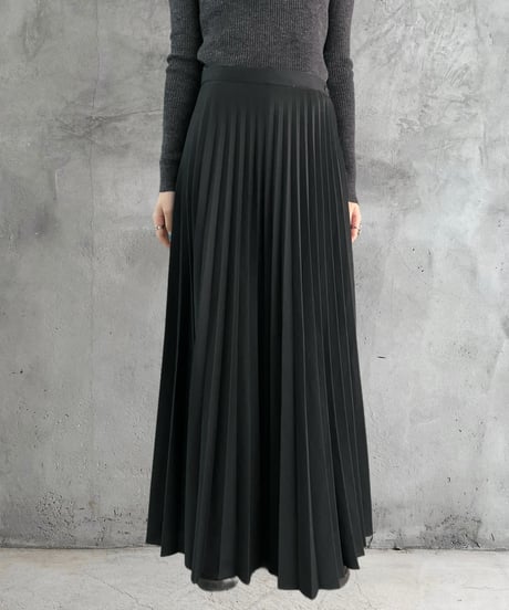 Pleated Long Skirt BK