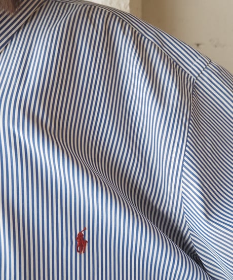 Ralph Lauren 3XL Big Stripe Shirt BL WH