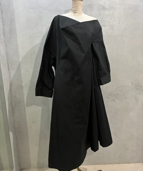 Yohji Yamamoto Deformation Cotton Dress BK