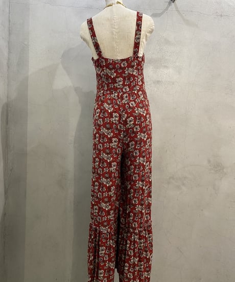 N/S Flower Print Lace up Jumpsuit RE