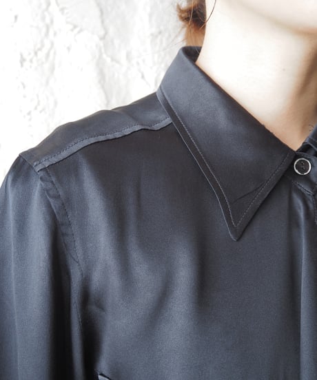 Max Mara Satin Draped Shirt BK