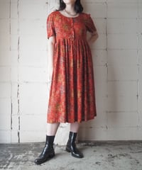 Karin Stevens Flower Pattern S/S Shirt Dress RE