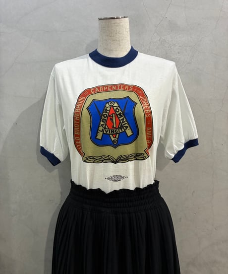 1980's American Labor Unions Print Ringer Tee WHNV