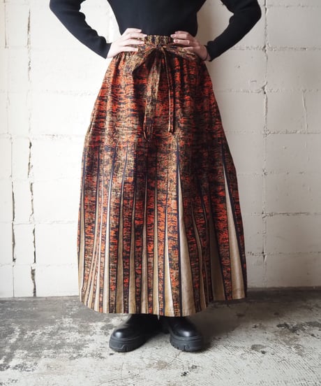 Waist Ribon Pattern Skirt BKRE