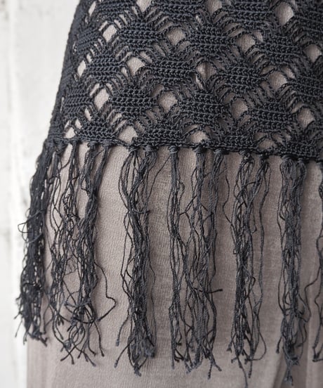 Crochet Fringe Hem Camisole BK