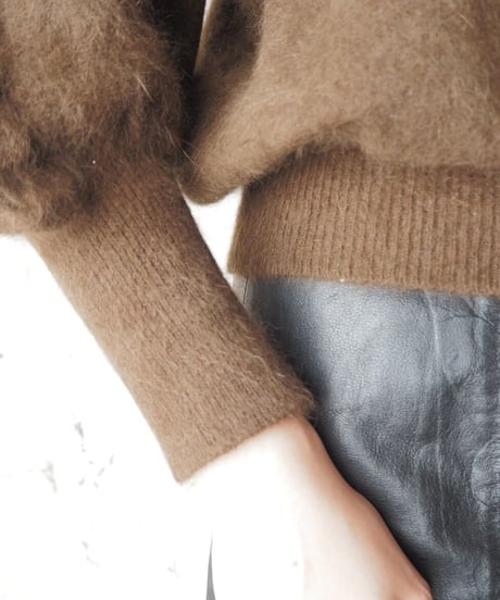 Angora Mix Volume Sleeve Knit BR