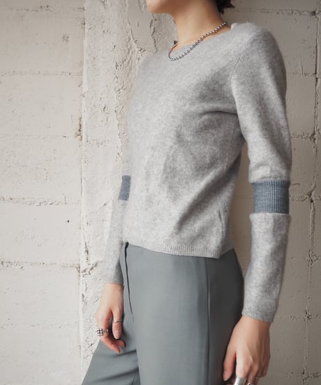 Rib Sleeve Cashmere Knit GR