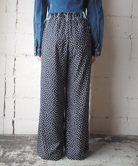 UNDERCOVER Dot Rayon Pants BKWH