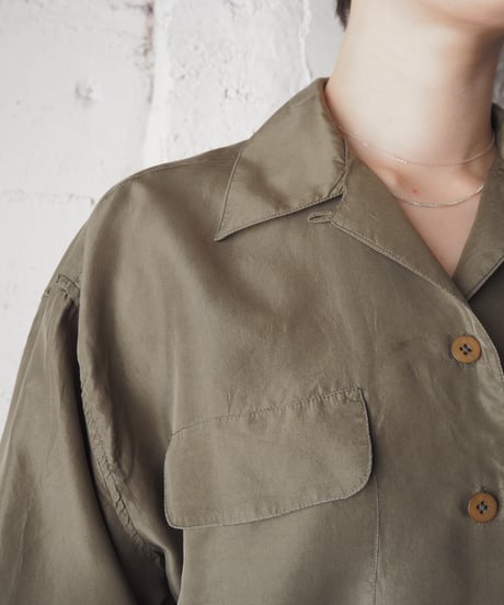 Open Collar Silk Shirt KA