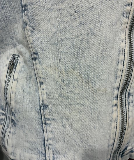 HELMUT LANG Acid Wash Denim Riders Jacket LBL