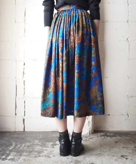 Art Pattern Flared Skirt BRBL