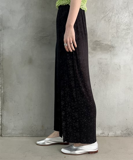 Small Pattern Front Slid Easy Skirt BK