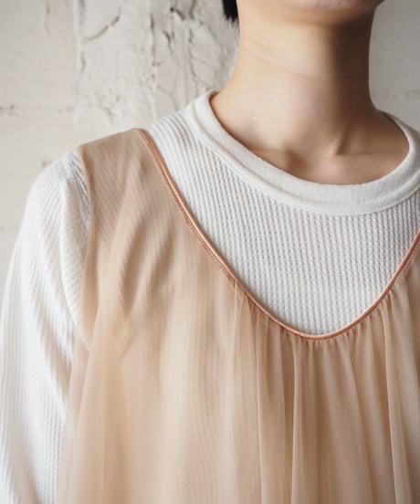 1960〜70's Lace Hem Sheer Volume Dress PI