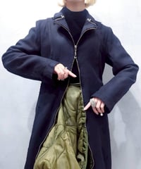 MM6 Maison Margiela Double Zip Detail Coat BK