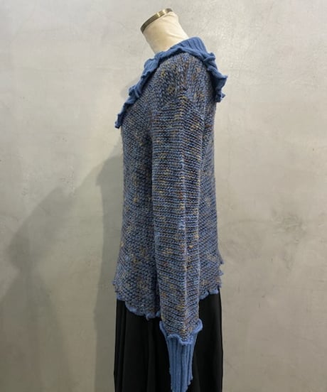 Asymmetrical Collar Knit BL
