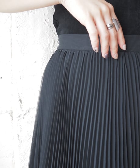 1950-1960's Vintage Sheer Pleated Skirt BK
