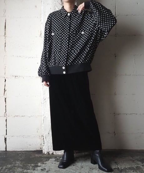 Small Pattern Shirt Jacket BKWH