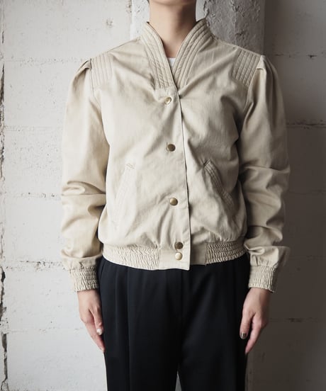V Collar Design Blouson BE