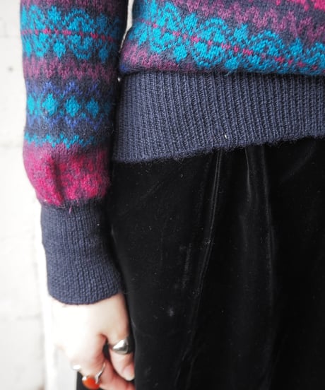 Pattern Polo Knit BL