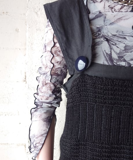 Knit×Linen Bustier BK