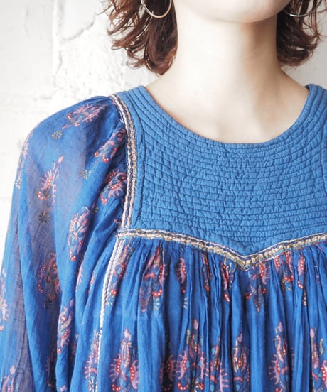 1970s Indian Cotton Long Dress BL