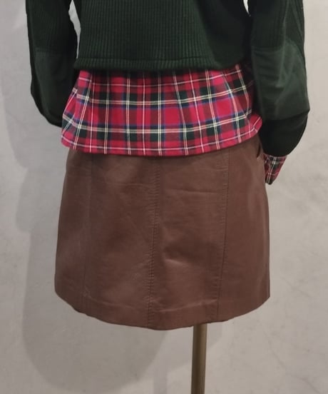 Leather Mini Skirt BR
