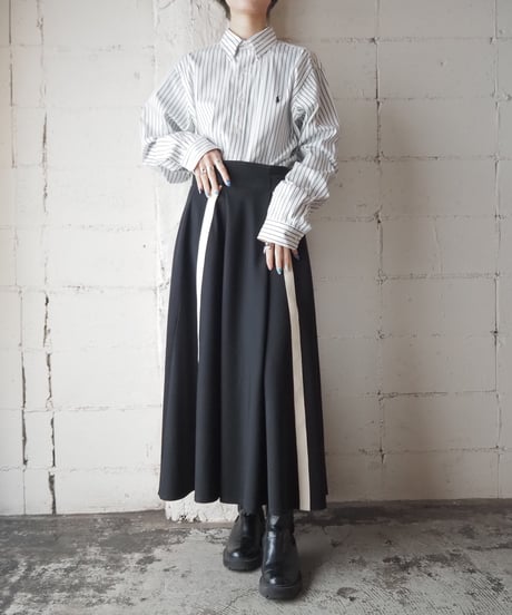 Remake Line Flared Skirt BKIV