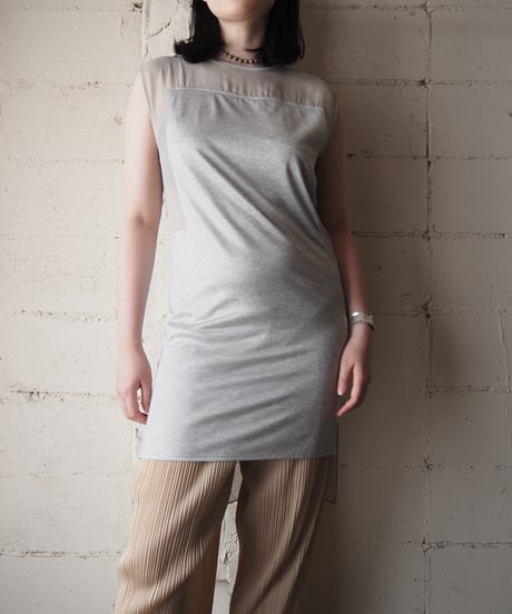 HELMUT LANG Sheer Docking Cutsewn Dress GR