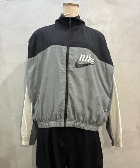 NIKE Tricolor Nylon Jacket BK GR WH