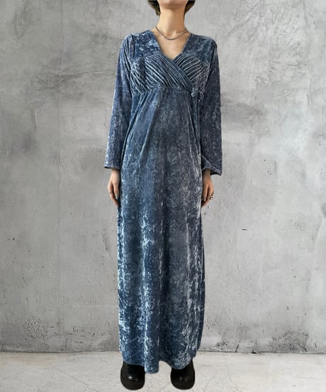 Flared Sleeve Velour Dress LBL