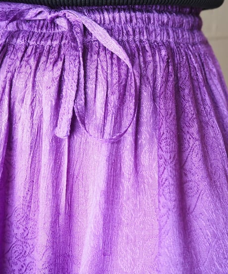 Shadow Paisley Tiered Skirt PUR