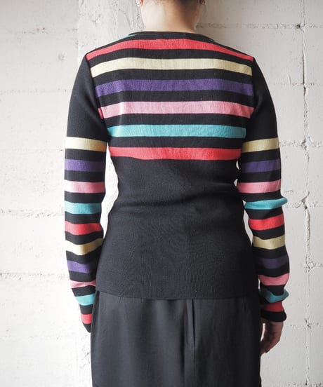 1980's SONIA RYKIEL Multi Stripe Knit BKREYE