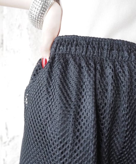 Mesh × Sheer Remake Pants BK