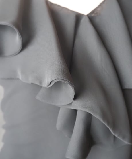 Sheer Ruffled Big Blouse BK