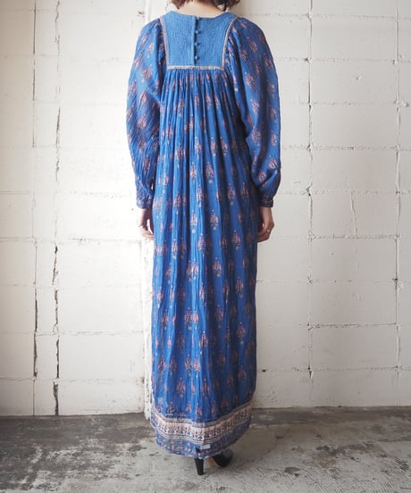 1970s Indian Cotton Long Dress BL