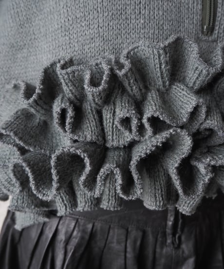 Remake Hem Frill Knit GR