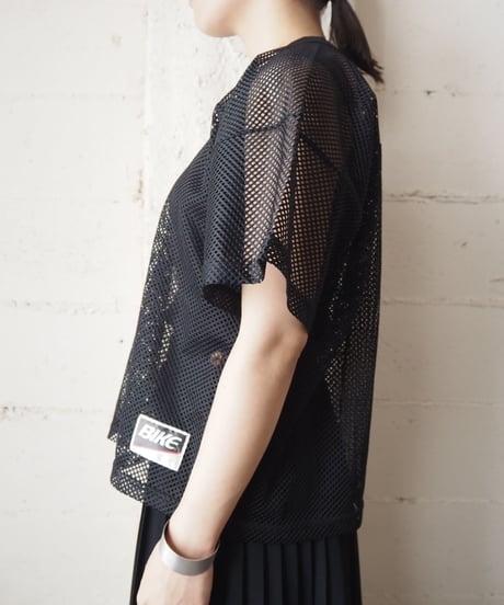V Neck Mesh Tee BK