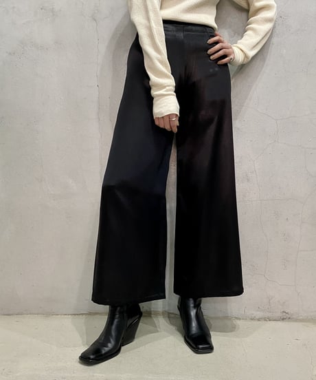Satin Wide Pants BK