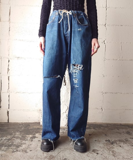 ORFEOMIX Drawstring Crashed Big Denim NV