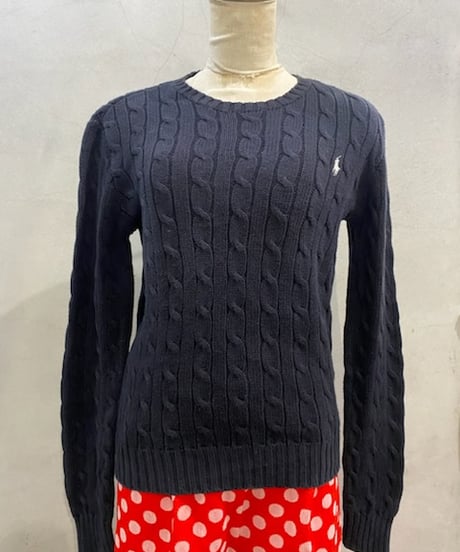 Ralph Lauren Cable Cotton Knit BK
